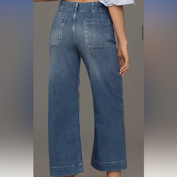 Anthropologie: The Colette Crop High-Rise wide-leg jeans by Maeve - Picture 3 of 4